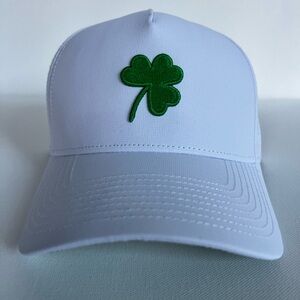 Shamrock White and Green Clover Golf Hat St. Patrick’s Day